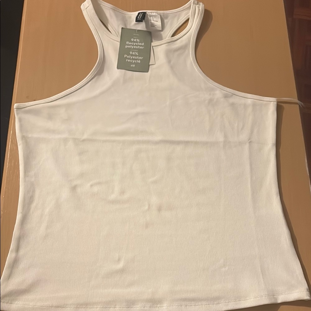 White Sleeveless Fitted Crop Tank Top
